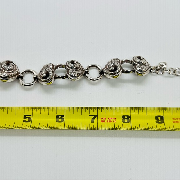 Brighton Penelope Link Bracelet Heart Silver Tone Adustable - Picture 3 of 3